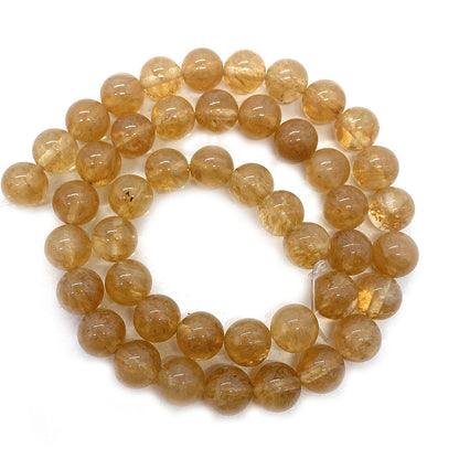 Natural Stone Watermelon Beads With Polished Finish, Diameter 6 Mm, Featuring Watermelon Stone Inlay In Yellow