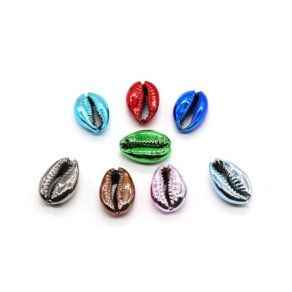 20 PCS Red Electroplated Shell Conch Beads For Jewelry Making
