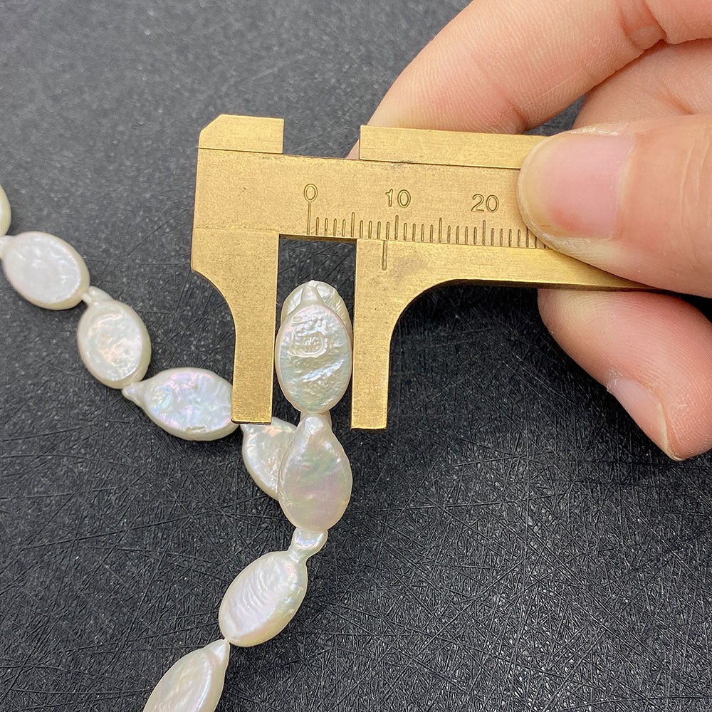 Oval Freshwater Pearl Beads With Irregular Baroque Pearl Inlay, Natural Baroque Style Loose Beads For Jewelry Making