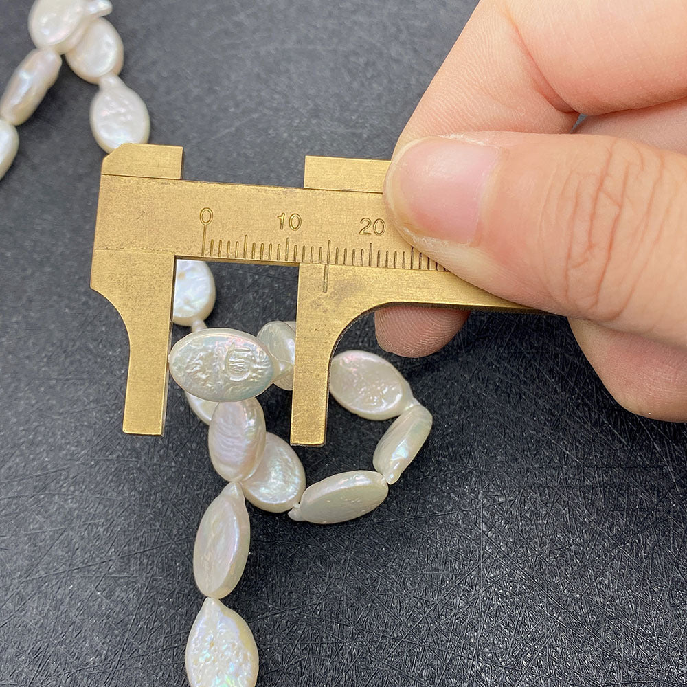 Oval Freshwater Pearl Beads With Irregular Baroque Pearl Inlay, Natural Baroque Style Loose Beads For Jewelry Making
