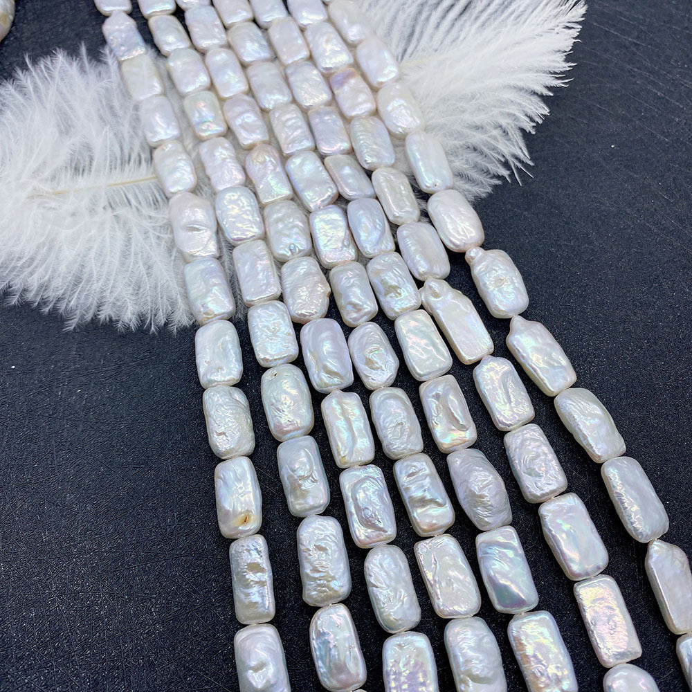 Polished Freshwater Pearl Beads With Irregular Baroque Pearl Inlay, Diameter 10mm, Baroque Style Jewelry Making