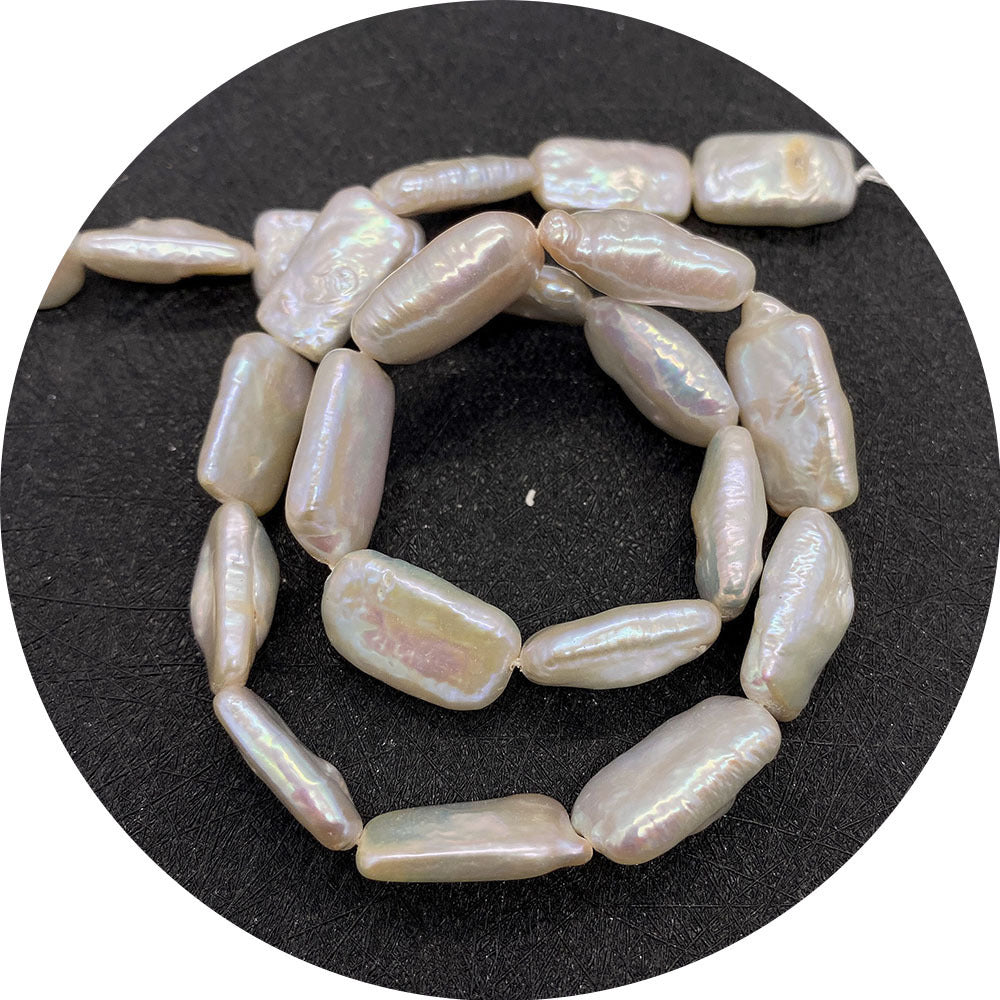 Polished Freshwater Pearl Beads With Irregular Baroque Pearl Inlay, Diameter 10mm, Baroque Style Jewelry Making