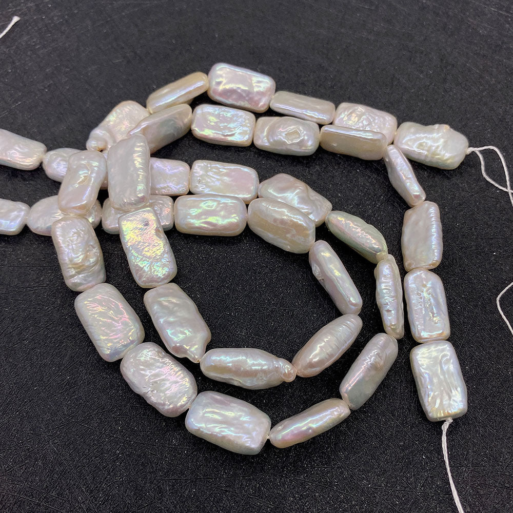 Polished Freshwater Pearl Beads With Irregular Baroque Pearl Inlay, Diameter 10mm, Baroque Style Jewelry Making