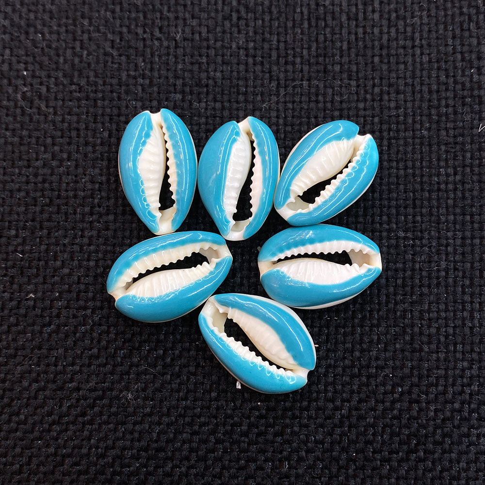 20 PCS Conch Shell Beads For Jewelry Making In Green Featuring Bleach Craftsmanship With Baroque Style