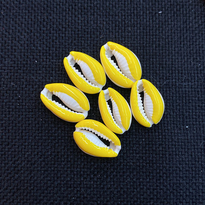 20 PCS Conch Shell Beads For Jewelry Making In Green Featuring Bleach Craftsmanship With Baroque Style