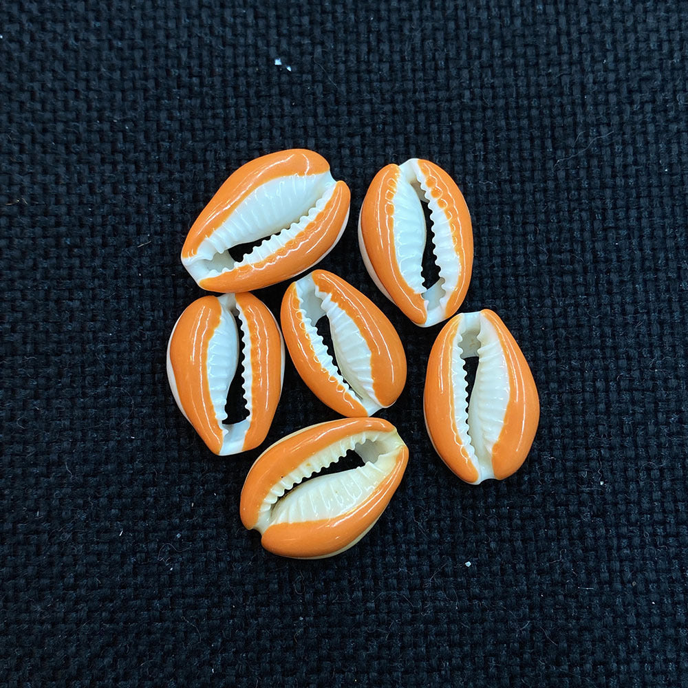 20 PCS Conch Shell Beads For Jewelry Making In Green Featuring Bleach Craftsmanship With Baroque Style