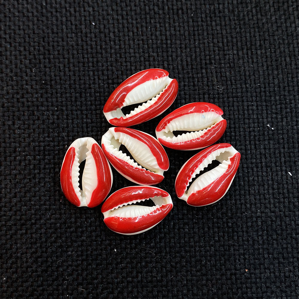 20 PCS Conch Shell Beads For Jewelry Making In Green Featuring Bleach Craftsmanship With Baroque Style