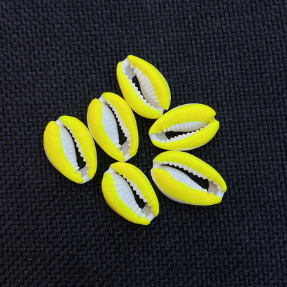 20 PCS Conch Shell Beads For Jewelry Making In Green Featuring Bleach Craftsmanship With Baroque Style