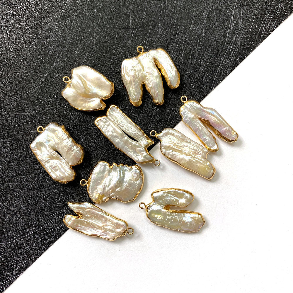 Natural Freshwater Pearl Pendant Featuring Electroplated Craftsmanship In Jewelry Accessories
