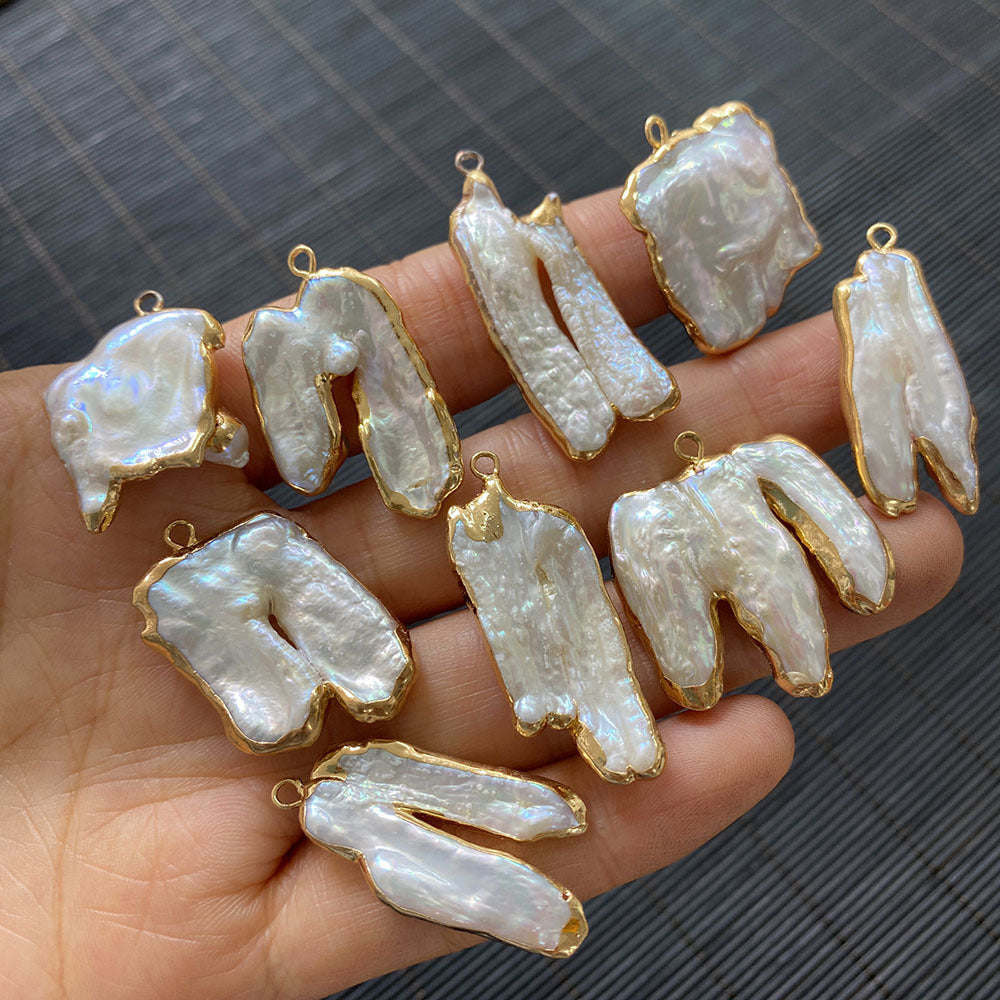 Natural Freshwater Pearl Pendant Featuring Electroplated Craftsmanship In Jewelry Accessories
