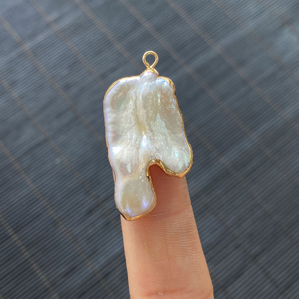 Natural Freshwater Pearl Pendant Featuring Electroplated Craftsmanship In Jewelry Accessories