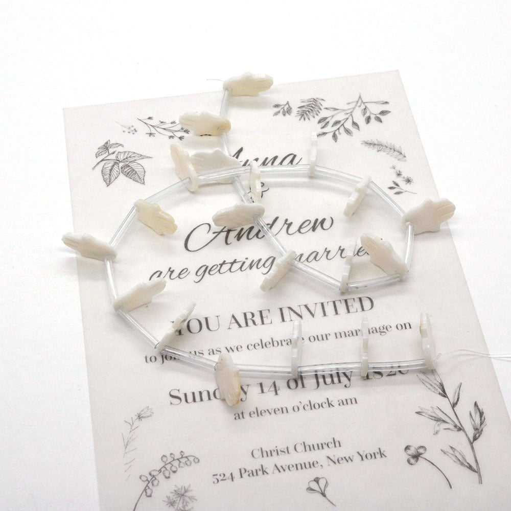 20 PCS Package Of Natural Shell Palm Beads Featuring Carving Craft For Jewelry Making