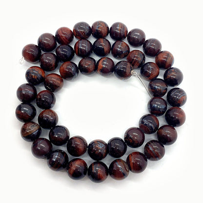 Polished Natural Stone Ball Beads With Tiger Eye Inlay, Diameter 6 Mm, Available In Colour