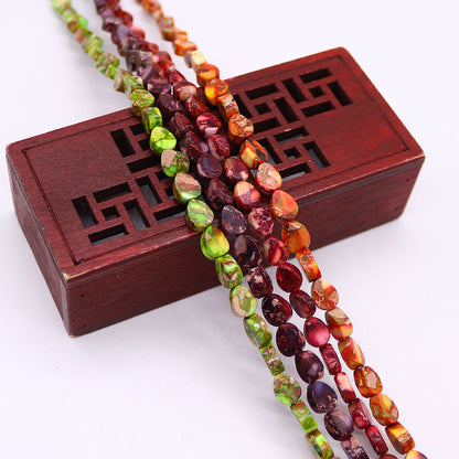 Natural Emperor Stone Rhombus Beads With 6 Mm Diameter, Polished Finish For Jewelry Making