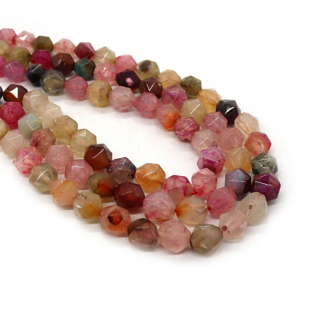 Round Natural Stone Agate Beads With 6 Mm Diameter, Center-Drilled And Cutting Craft For Jewelry Making