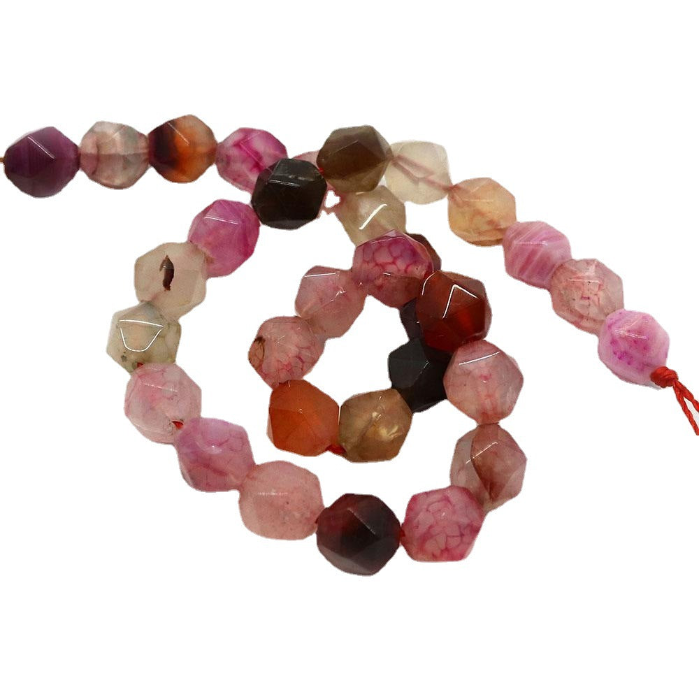Round Natural Stone Agate Beads With 6 Mm Diameter, Center-Drilled And Cutting Craft For Jewelry Making