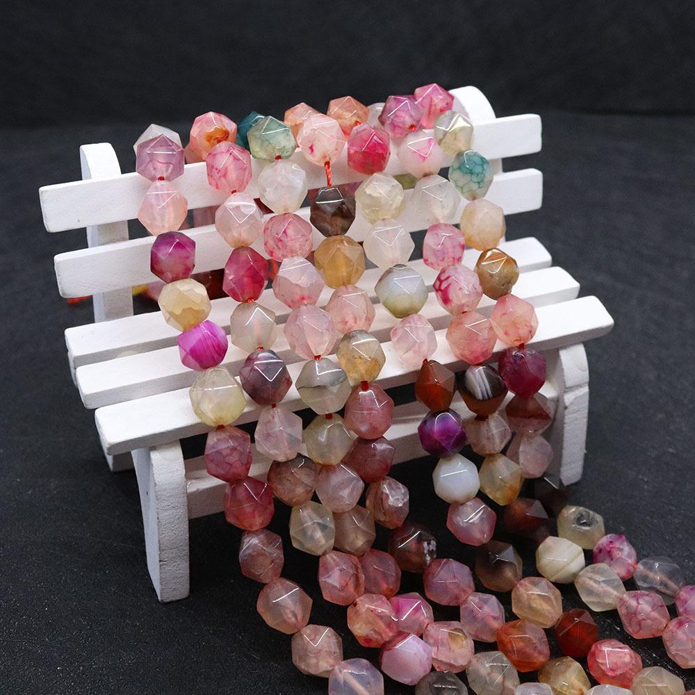 Round Natural Stone Agate Beads With 6 Mm Diameter, Center-Drilled And Cutting Craft For Jewelry Making
