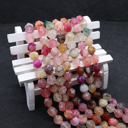 Round Natural Stone Agate Beads With 6 Mm Diameter, Center-Drilled And Cutting Craft For Jewelry Making
