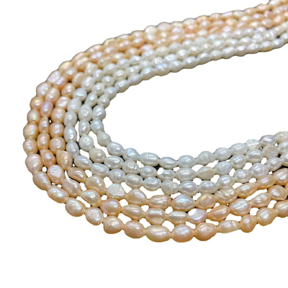 Polished Freshwater Pearl Beads With Smooth Embellishment, 4mm Diameter, Center-Drilled Grade A Quality