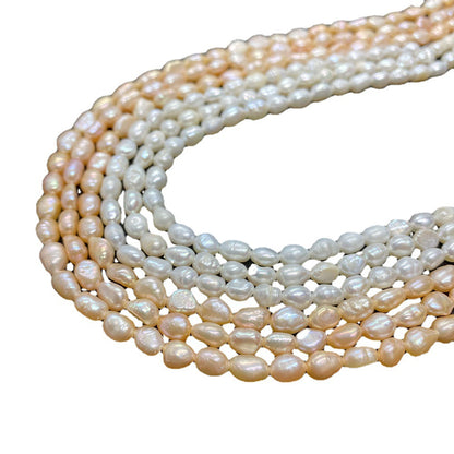 Polished Freshwater Pearl Beads With Smooth Embellishment, 4mm Diameter, Center-Drilled Grade A Quality