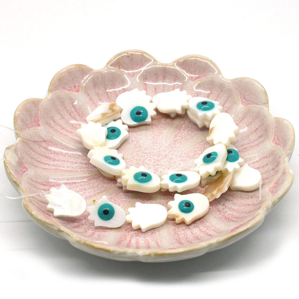 Palm Shell Beads For Jewelry Making Featuring Enamel Craftsmanship, Ideal For Beadwork And Stringing