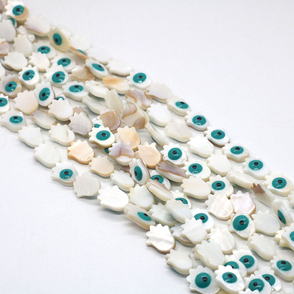 Palm Shell Beads For Jewelry Making Featuring Enamel Craftsmanship, Ideal For Beadwork And Stringing