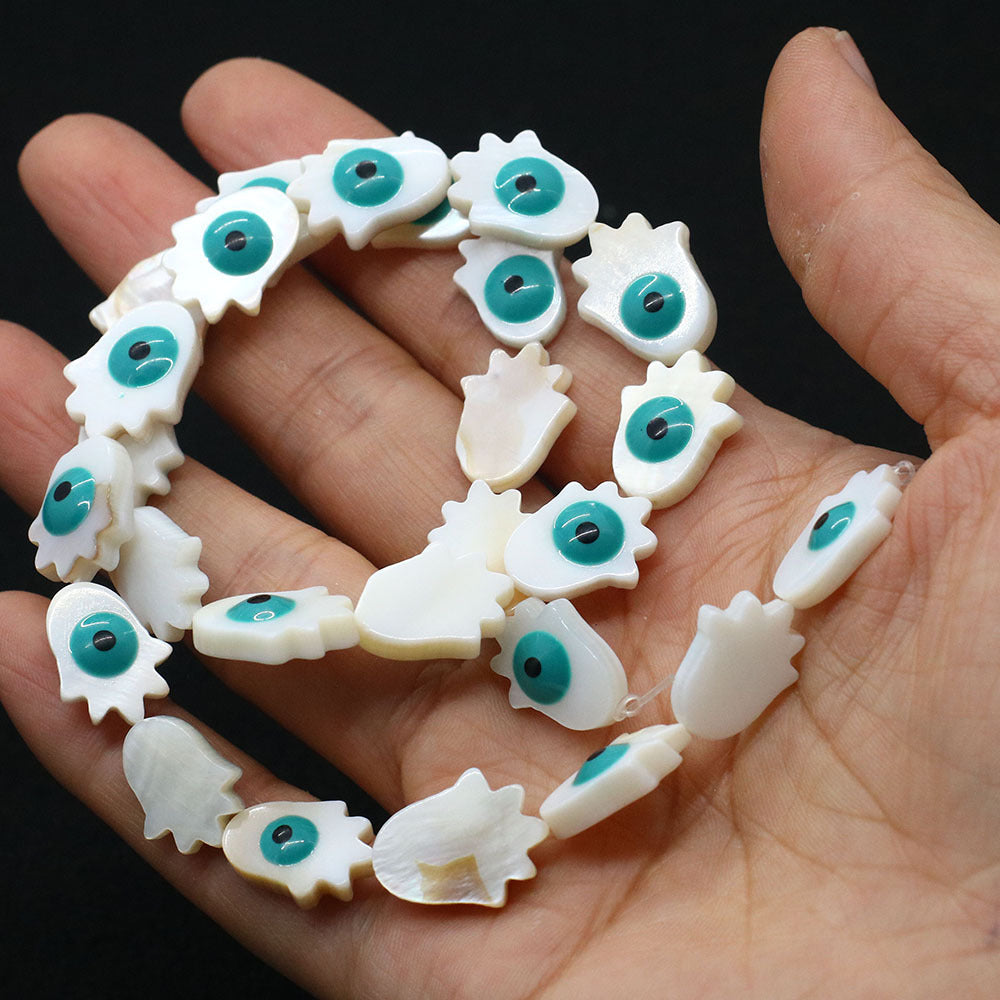 Palm Shell Beads For Jewelry Making Featuring Enamel Craftsmanship, Ideal For Beadwork And Stringing