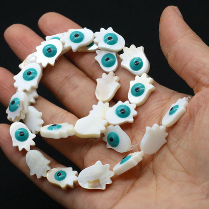 Palm Shell Beads For Jewelry Making Featuring Enamel Craftsmanship, Ideal For Beadwork And Stringing