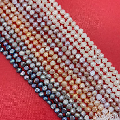 Smooth Polished Freshwater Pearl Beads For Jewelry Making, Diameter 4mm With Hole Size 4~4.9mm