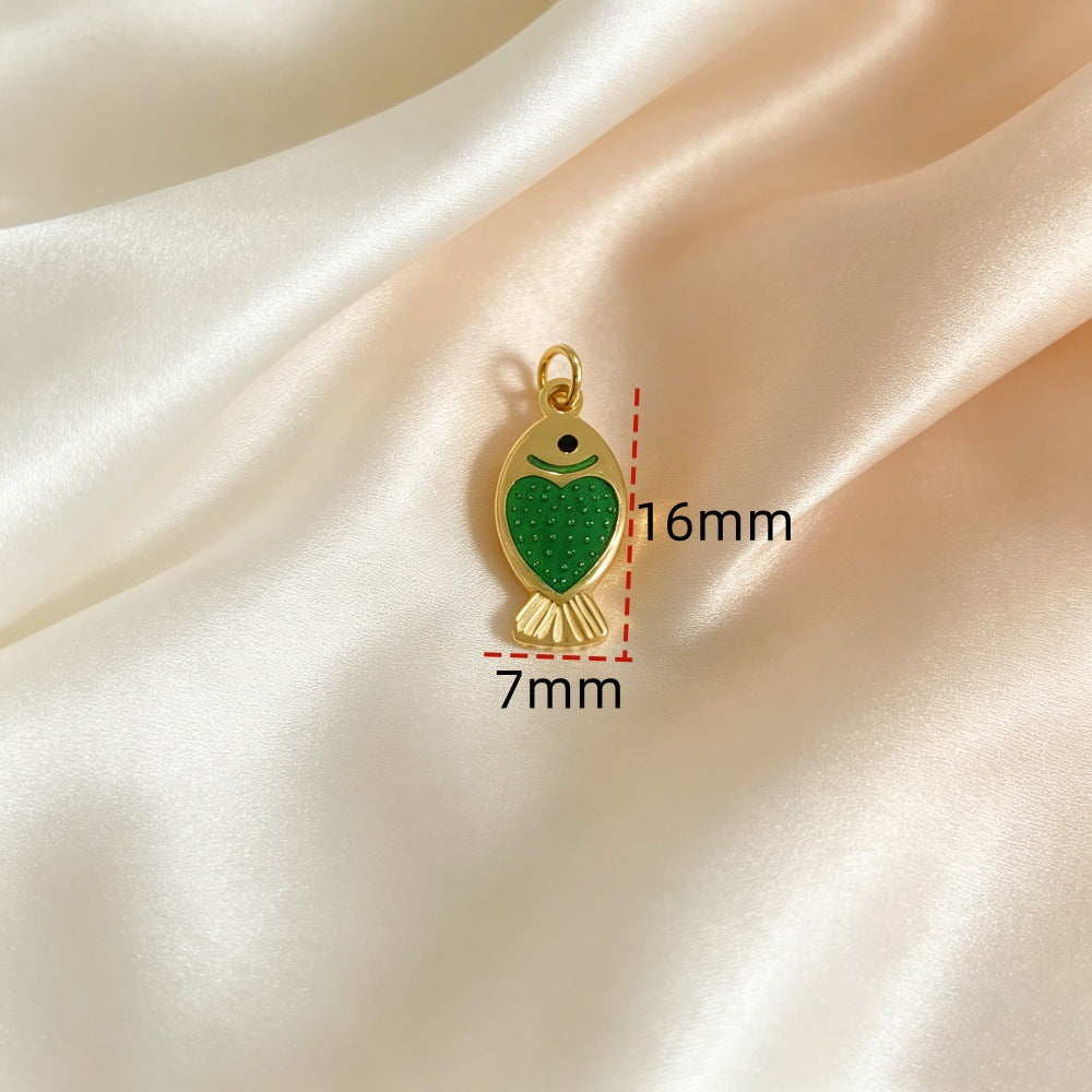Fish Pendant Made Of 304 Stainless Steel Featuring Electroplated Finish, Stylish Commute Jewelry Accessory