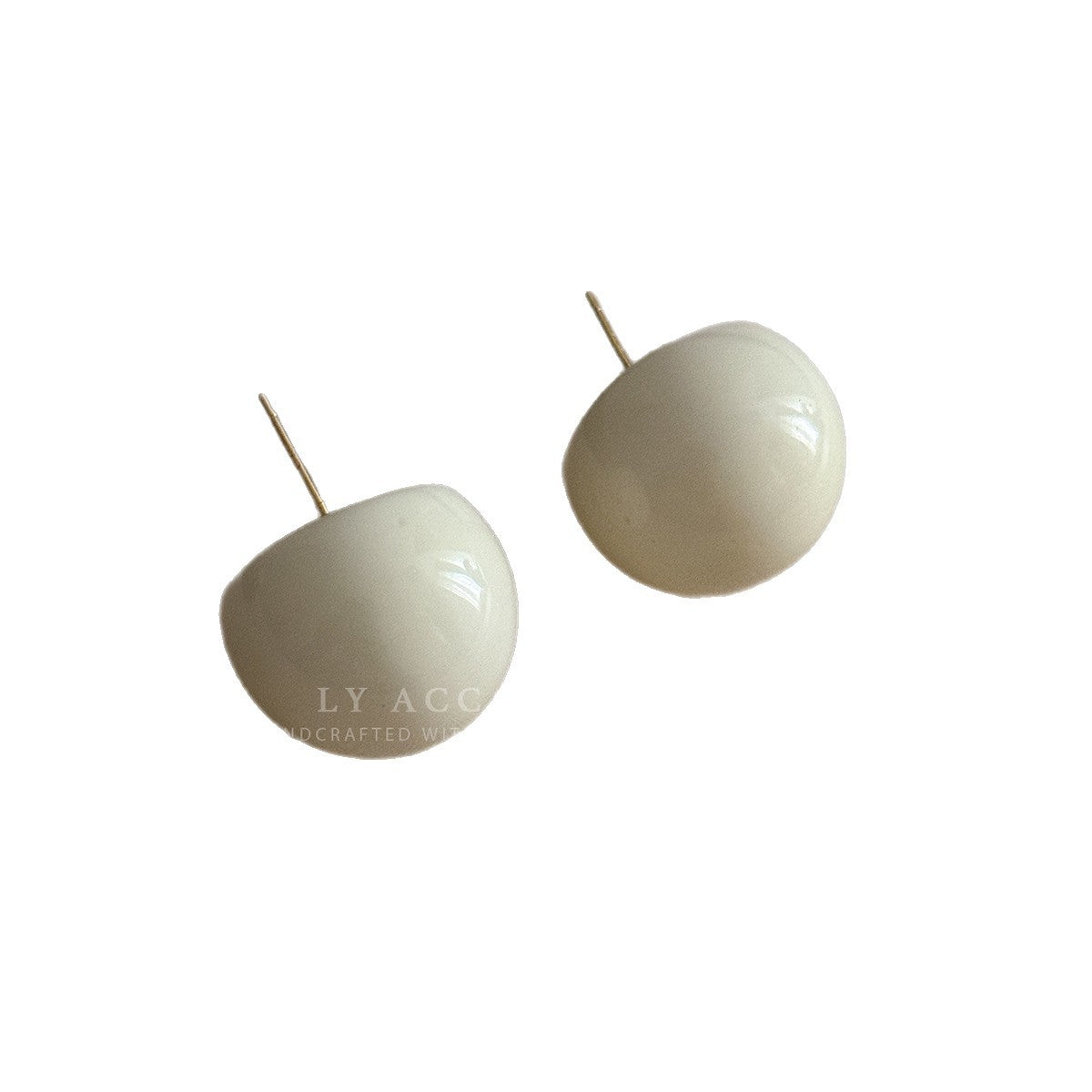 Natural Pink Flowers Stud Earrings For Women In Copper With Real Gold Plated Enamel Craft