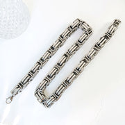 Steel-colored Necklace 15mm*60cm