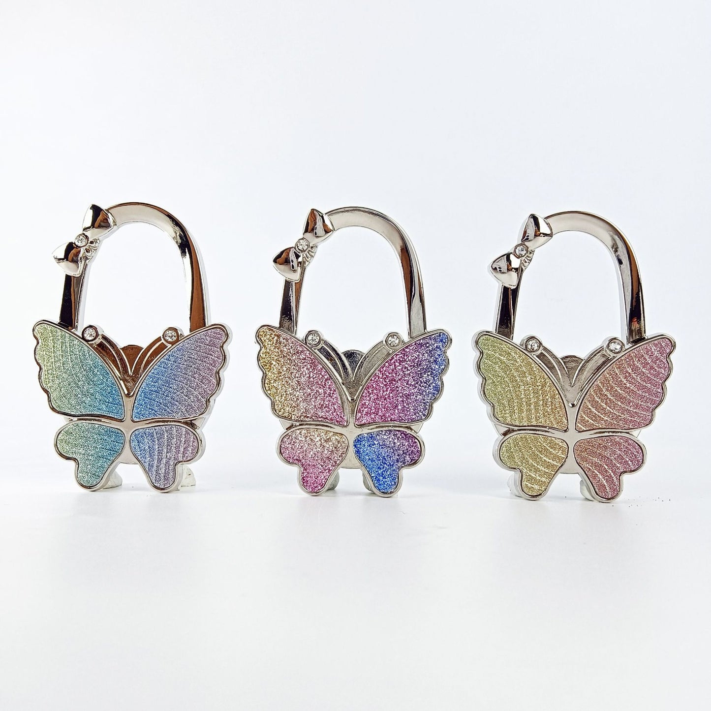 Electroplated Dyed Black Alloy Flowers Bag Pendant With Rhinestones For Christmas