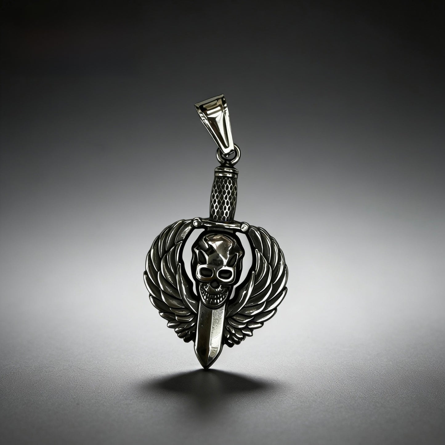 Men's Ethnic Style Quadrilateral Pendant Featuring Titanium Steel With PVD Coated Gold Plating And Artificial Pearl Inlay