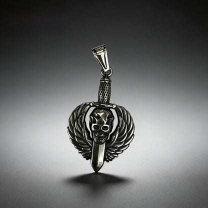 Men's Ethnic Style Quadrilateral Pendant Featuring Titanium Steel With PVD Coated Gold Plating And Artificial Pearl Inlay