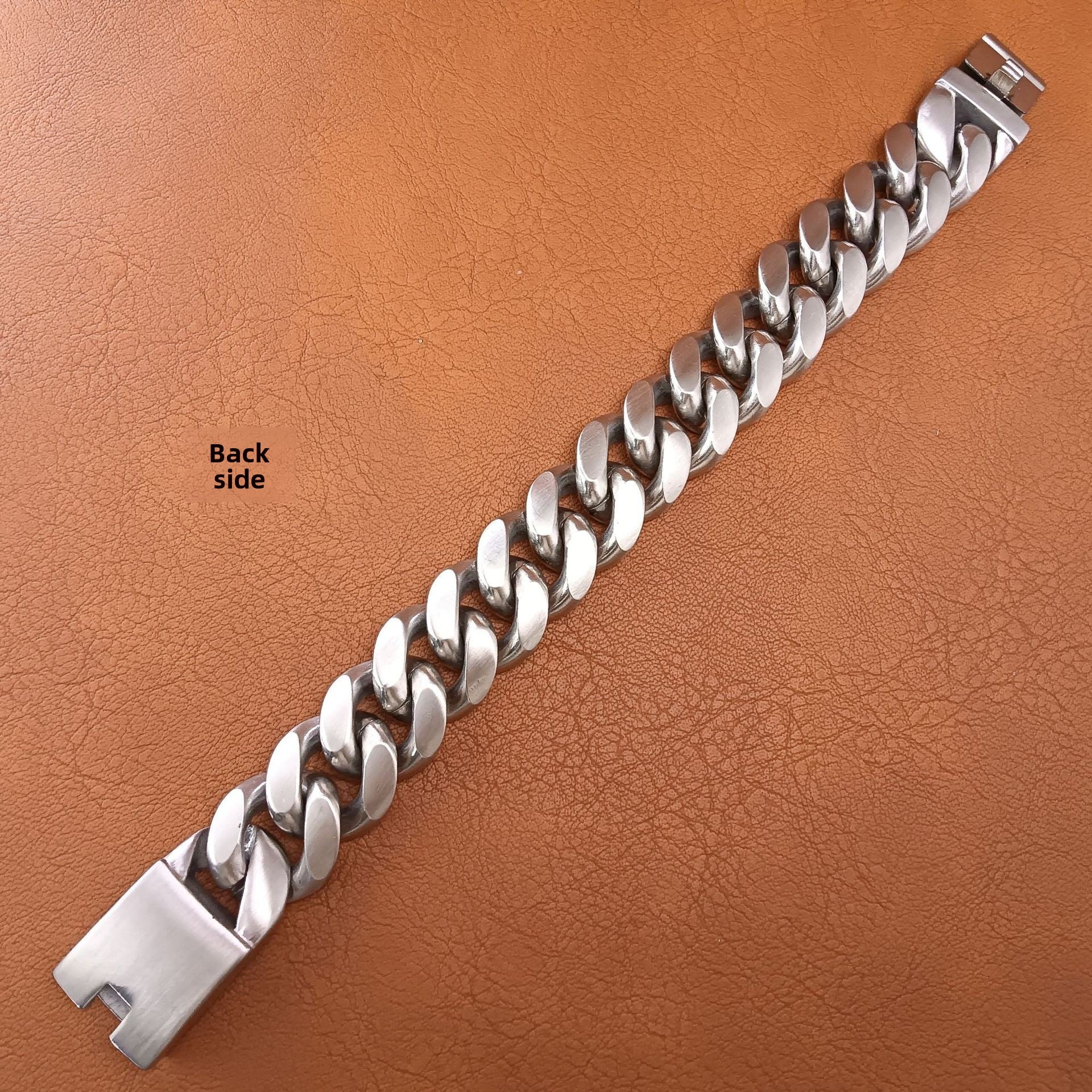 Handmade Hip-Hop Lines Bracelets In Stainless Steel With Titanium Steel Chain, Unisex Design