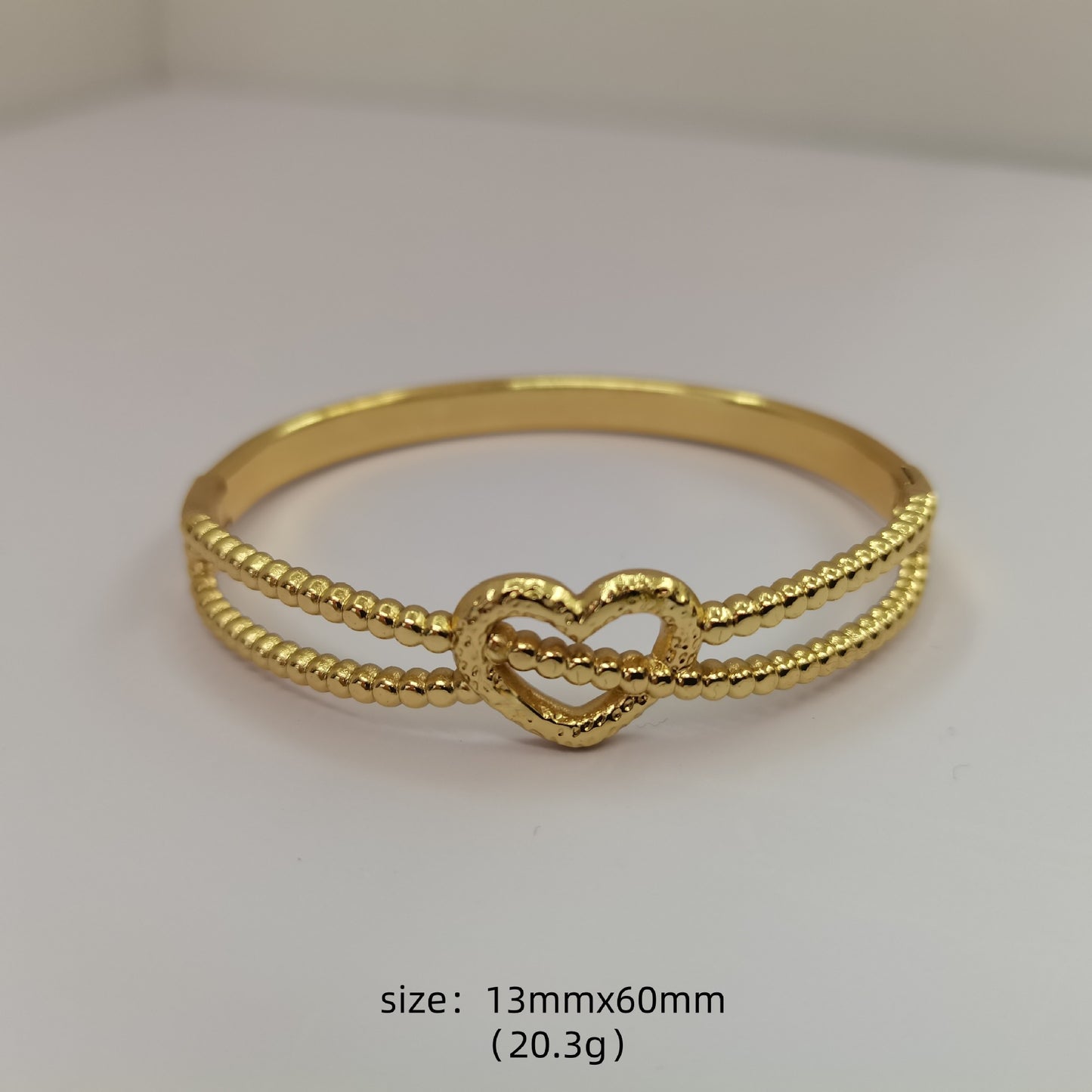 Round Bangle For Women In 304 Stainless Steel With Electroplated Gold Plating