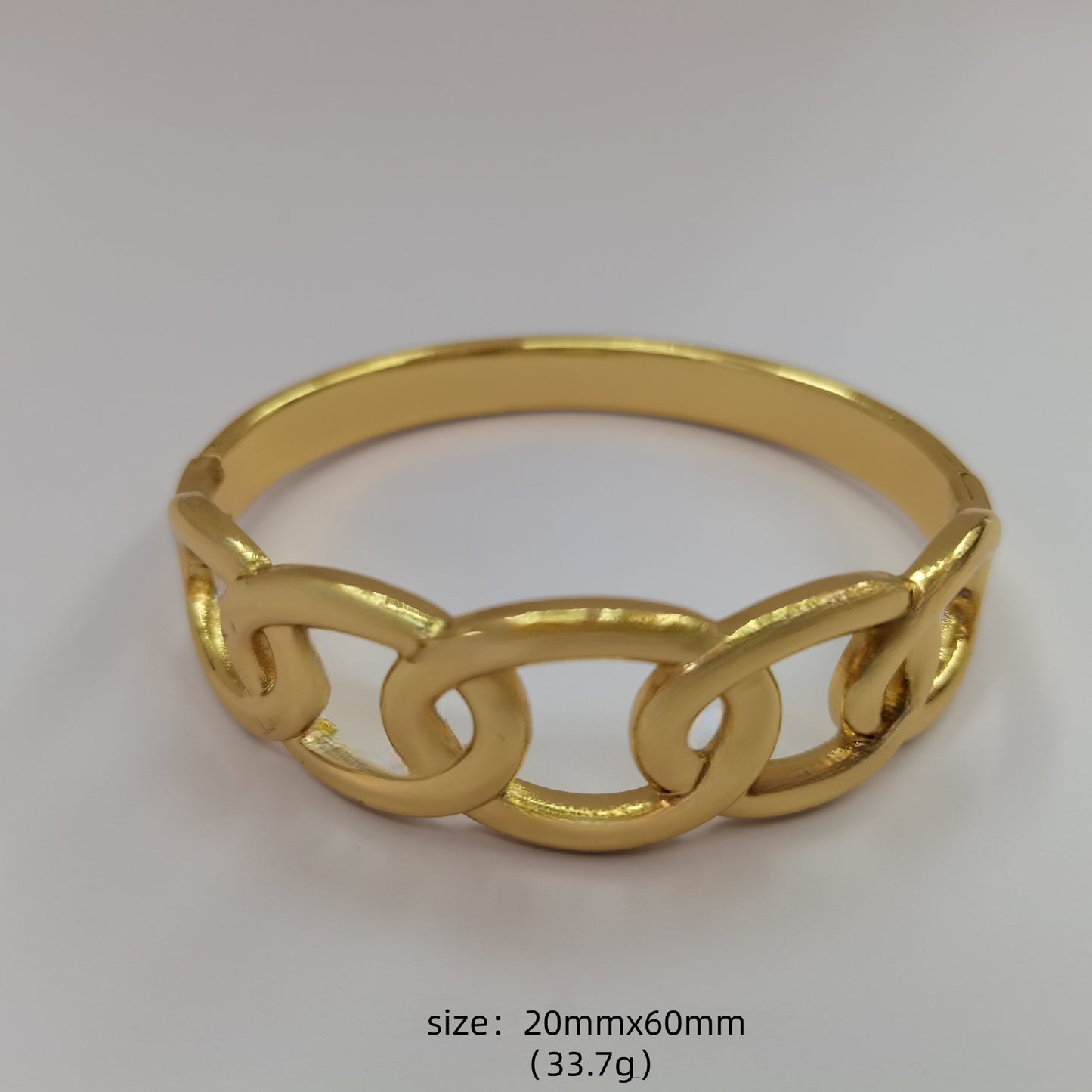 Round Bangle For Women In 304 Stainless Steel With Electroplated Gold Plating