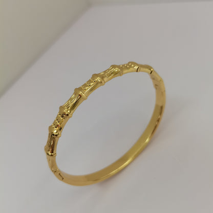 Round Bangle For Women In 304 Stainless Steel With Electroplated Gold Plating
