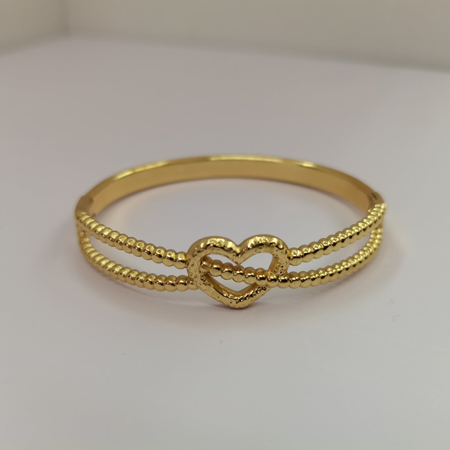 Round Bangle For Women In 304 Stainless Steel With Electroplated Gold Plating