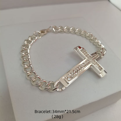 Men's Quadrilateral Pendant In Titanium Steel With Steel Color, Perfect For Spring Wear