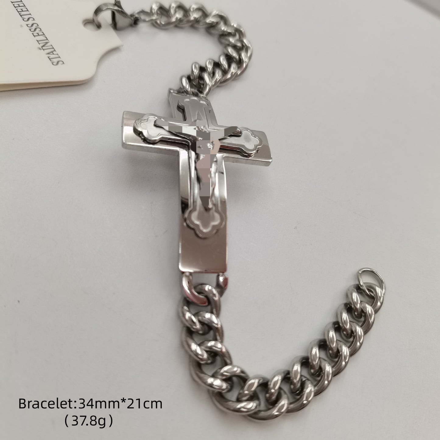 Men's Quadrilateral Pendant In Titanium Steel With Steel Color, Perfect For Spring Wear