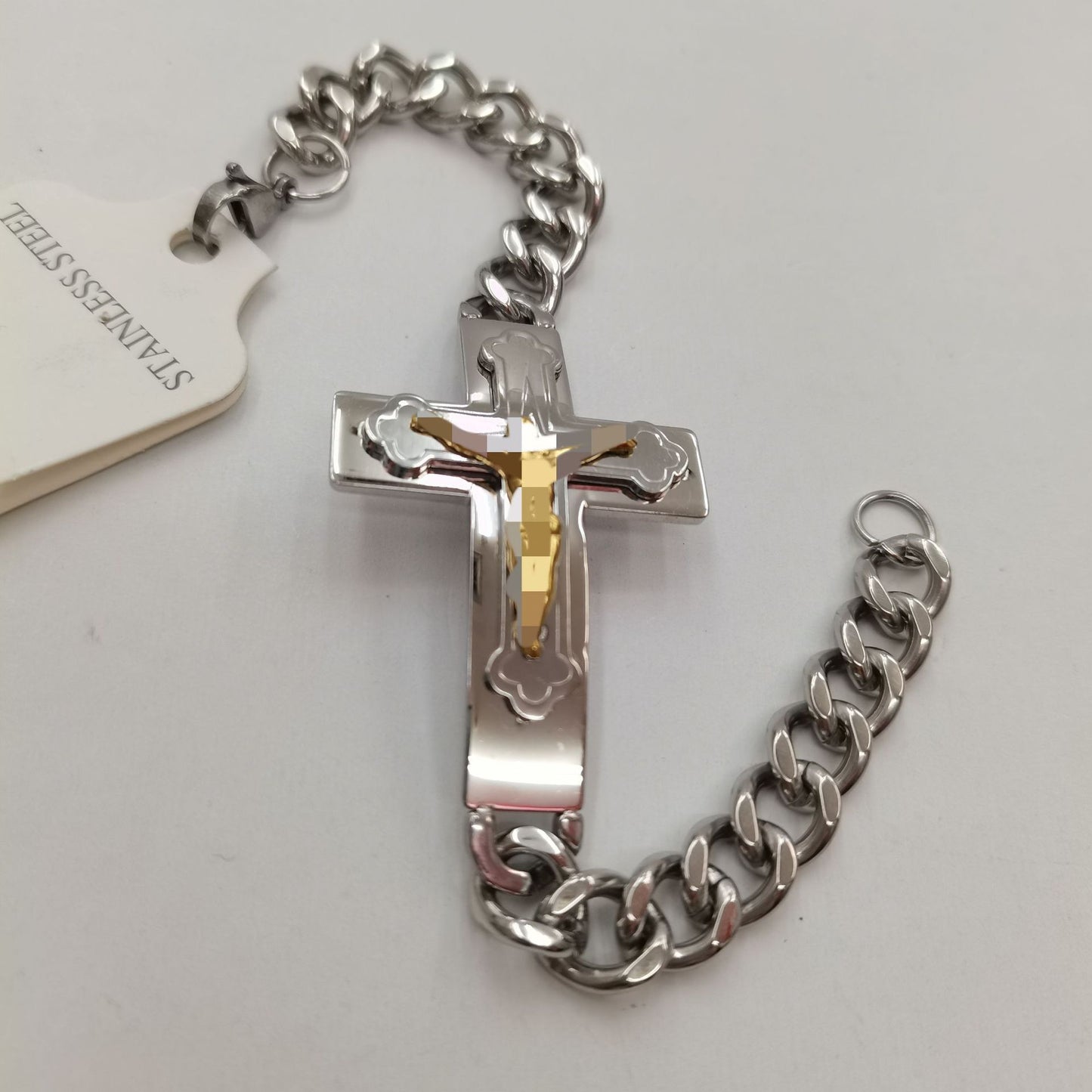 Men's Quadrilateral Pendant In Titanium Steel With Steel Color, Perfect For Spring Wear