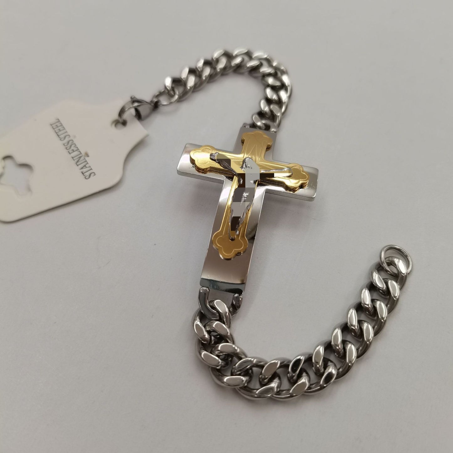 Men's Quadrilateral Pendant In Titanium Steel With Steel Color, Perfect For Spring Wear