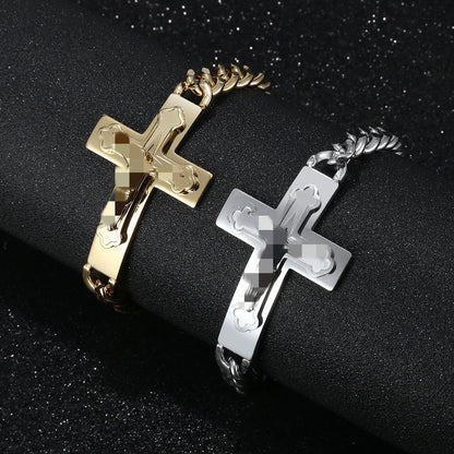 Men's Quadrilateral Pendant In Titanium Steel With Steel Color, Perfect For Spring Wear