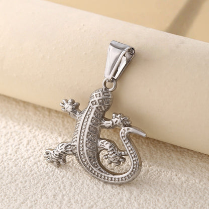 Polished 304 Stainless Steel Animal Pendant For Men In Steel Color, Perfect For Spring