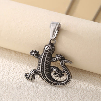 Polished 304 Stainless Steel Animal Pendant For Men In Steel Color, Perfect For Spring