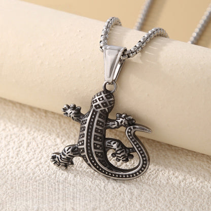 Polished 304 Stainless Steel Animal Pendant For Men In Steel Color, Perfect For Spring