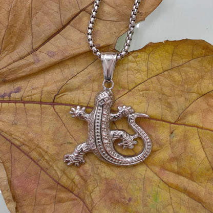 Polished 304 Stainless Steel Animal Pendant For Men In Steel Color, Perfect For Spring