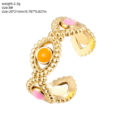 Metal Jewelry Accessory In Gold Featuring Enamel Craftsmanship